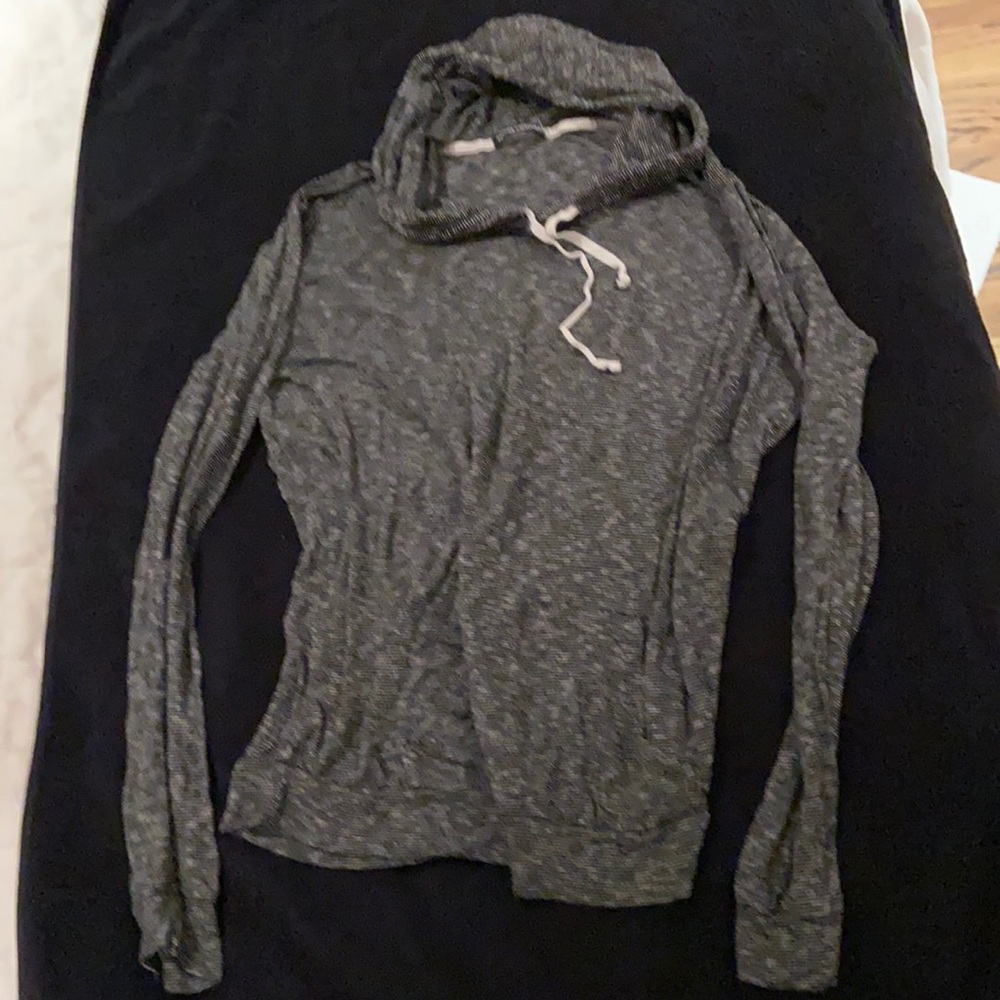 Brandy Melville Rare Black White Stripe Hoodie